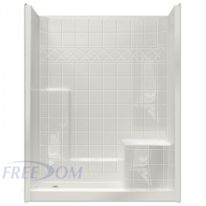 60x33 Freedom Easy Step Shower RIGHT Seat 1 Piece New Construction 4 Easy Step Threshold Model APF6032SH1PR New 700x700 