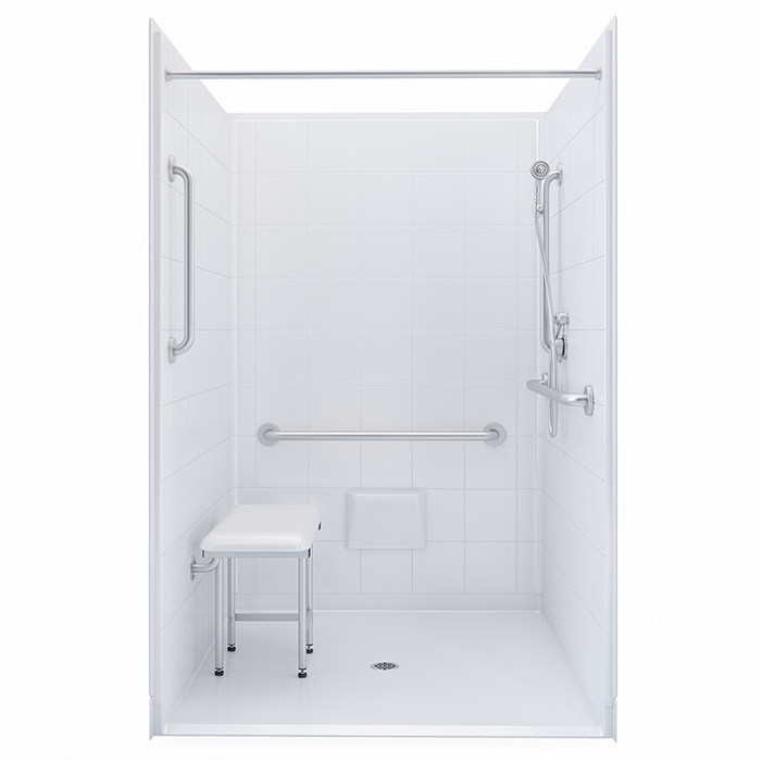 5 piece shower with accessories 