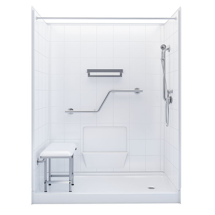 low curb shower stall to replace a bathtub