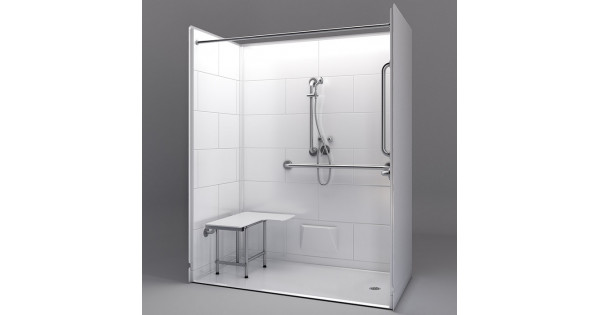 Ada roll in online shower dimensions