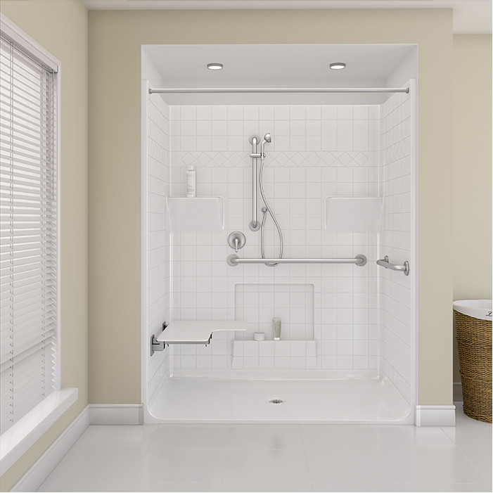 ADA compliant shower pan that is wheelchair accessible