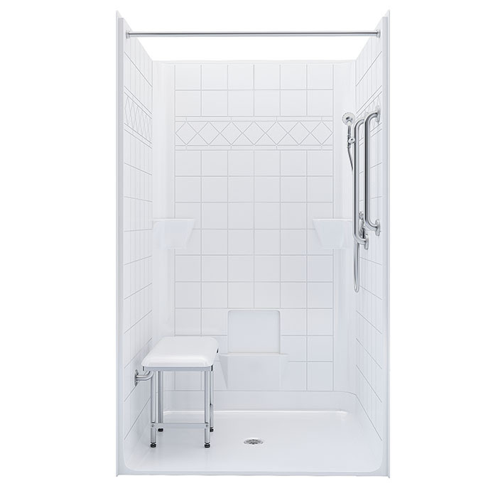 one piece shower stall 