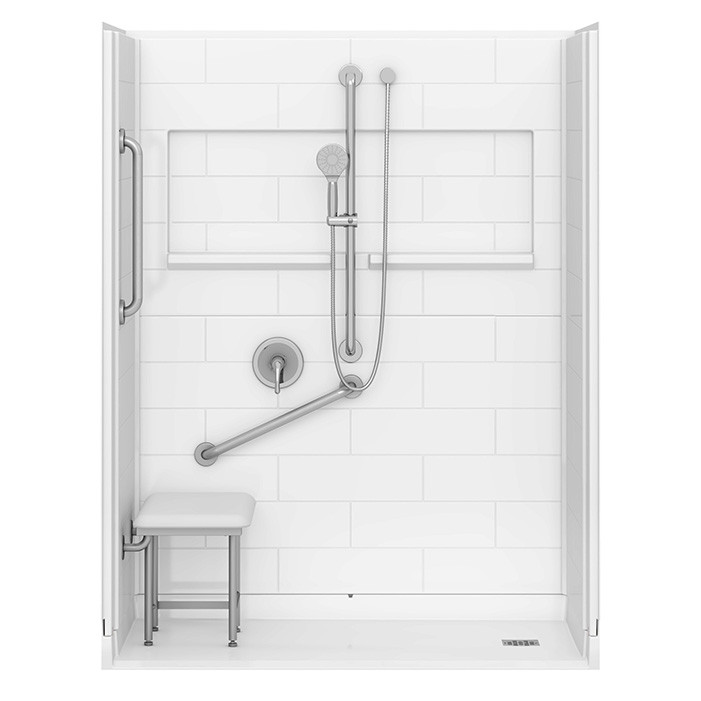Freedom INSPIRE Accessible Shower 60" x 33", RIGHT drain