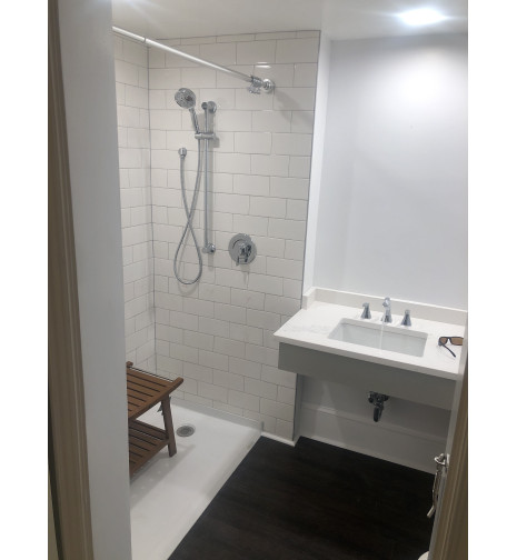 Freedom Accessible Shower pan replaces bathtub