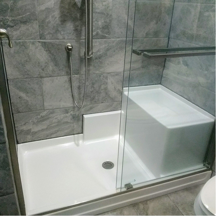 shower pan with seat 