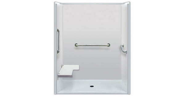 Freedom Accessible Shower, Left Seat, 1 Piece (60