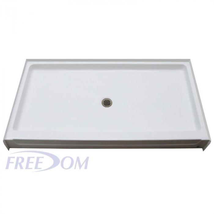 Freedom Easy Access Shower Pan, Center Drain (60" x 37¼")